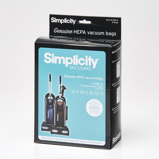 Simplicity type X Hepa Bags 6 Pack