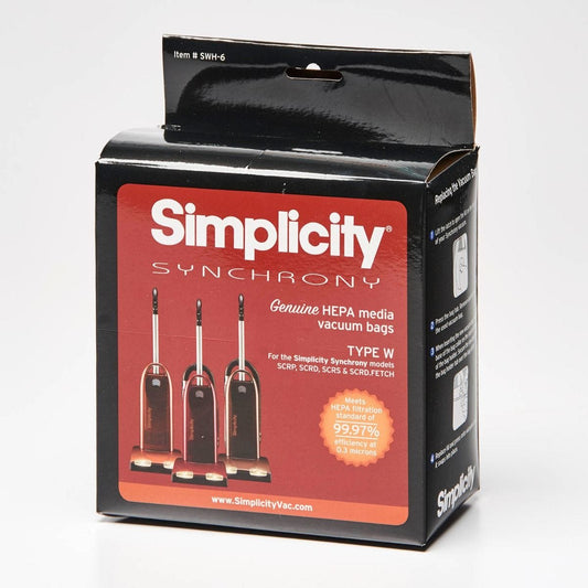 Simplicity Type W Hepa Bags 6 Pack