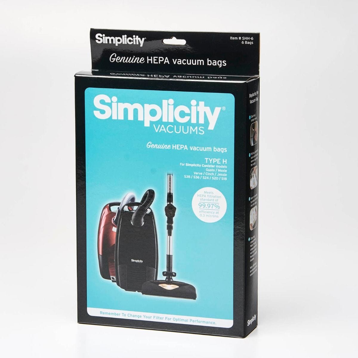 Simplicity Type H Hepa Bag 6 Pack